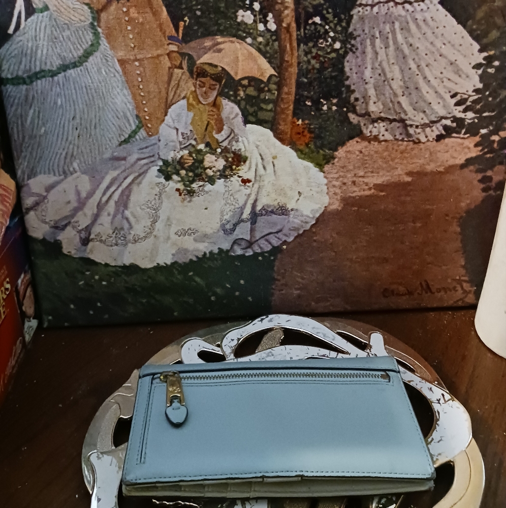 👛👜 Ralph Lauren Iconic Blue&Beige🌼 🌸Vintage Leather Wallet♥️Nice Gift 🎁 💙 - Picture 3 of 16